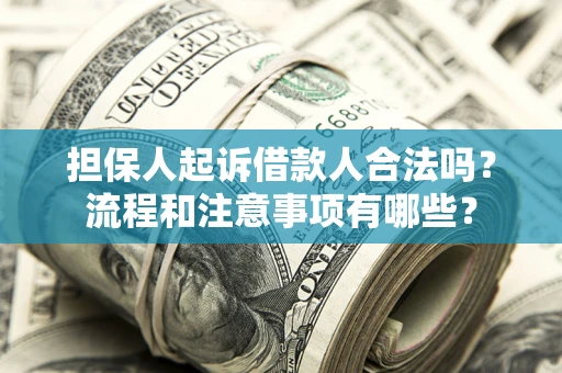 北京担保人起诉借款人合法吗？流程和注意事项有哪些？