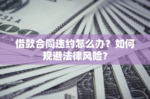 北京借款合同违约怎么办？如何规避法律风险？